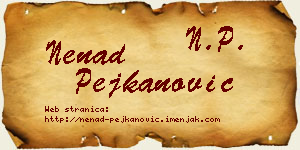 Nenad Pejkanović vizit kartica